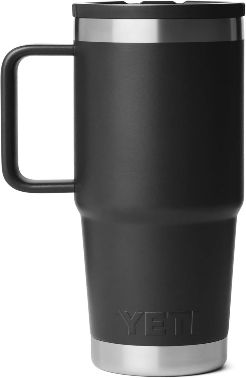 YETI كوب السفر رامبلر سعة 20 أونصة مع غطاء قشة قابل للطي - فولاذ مقاوم للصدأ، معزول بالفراغ، مقاوم للتسرب، مناسب لحامل الأكواب - Image 3